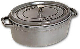 Staub Ovale Cocotte 31 cm - grafietgrijs 5,5 l