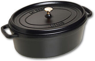 Staub Ovale Cocotte 37 cm - zwart 8 l