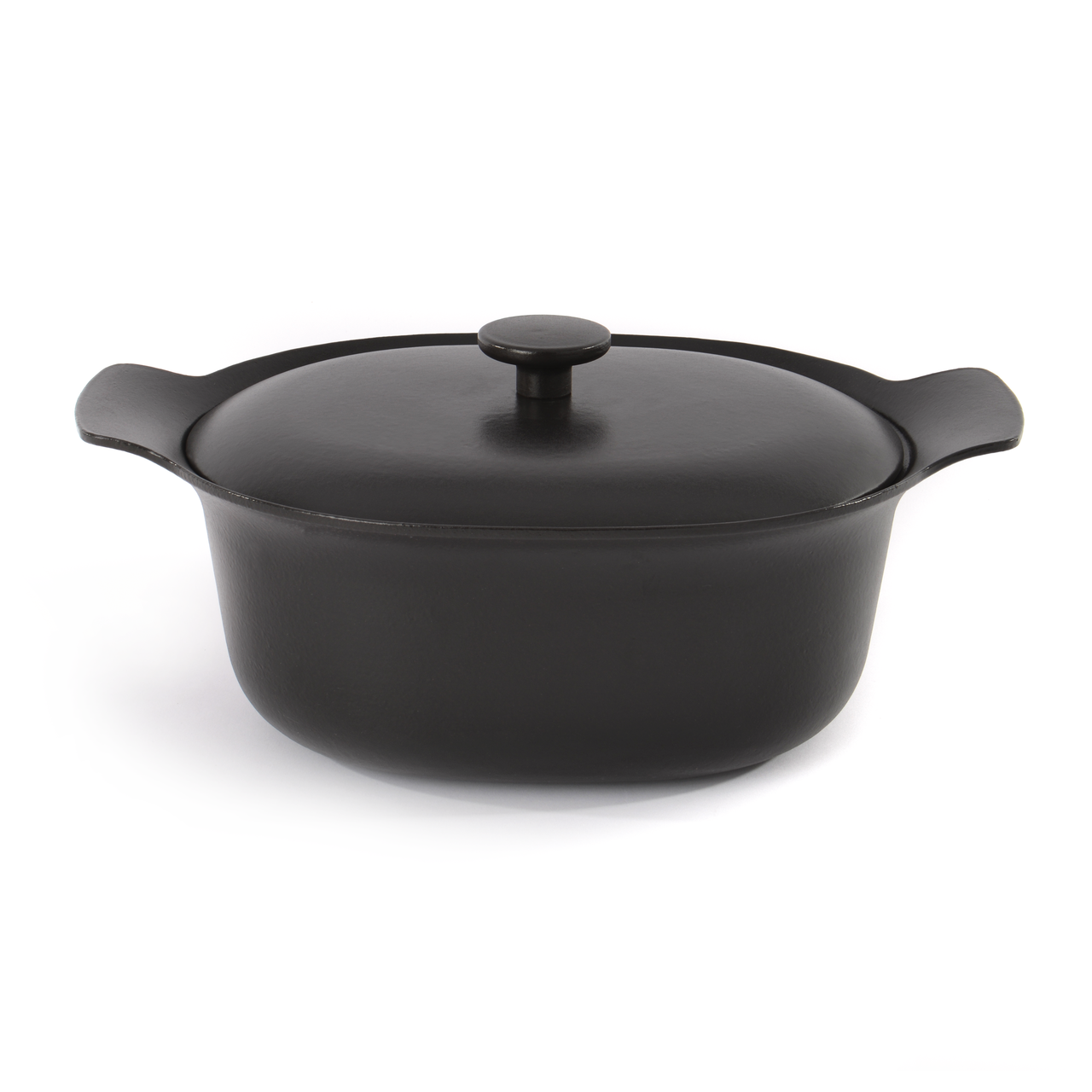 BergHOFF Ovale kookpot met deksel zwart 28x22 cm - Ron