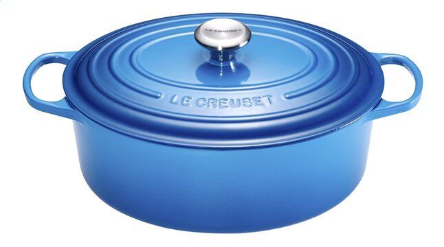 Le Creuset Gietijzeren Ovale Braadpan Marseilleblauw 31cm