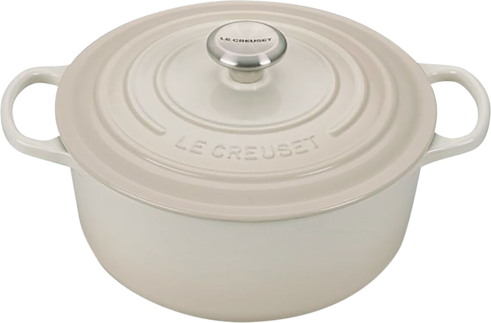 Le Creuset Gietijzeren Ronde Braadpan Meringue 26cm 5.3L