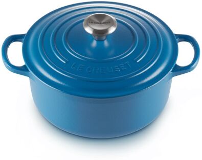 Le Creuset Gietijzeren Ronde Braadpan Marseilleblauw 26cm