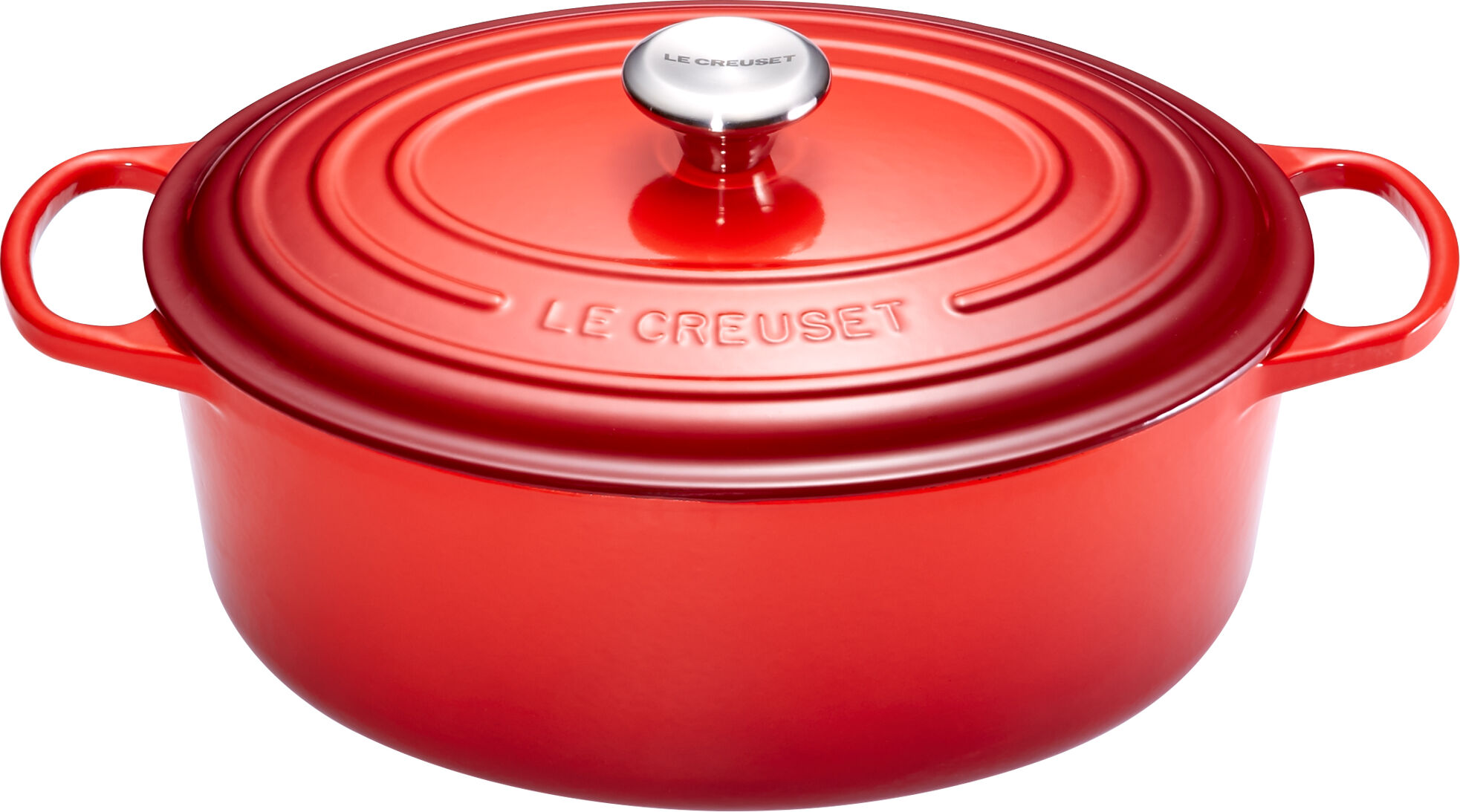 Le Creuset Gietijzeren Ovale Braadpan Kersenrood 40cm 13,9l