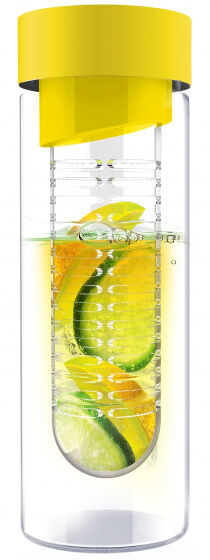 Asobu drinkfles Infuse Flavour 480 ml glas transparant/geel - Transparant,Geel
