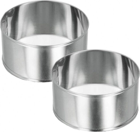 Metaltex multifunctionele kookringen 8,5 cm RVS zilver 2 stuks - Zilver