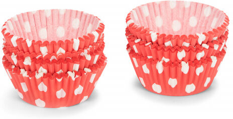 Patisse cupcakevormen Stippen 5 cm papier rood/wit 200 stuks - Rood,Wit