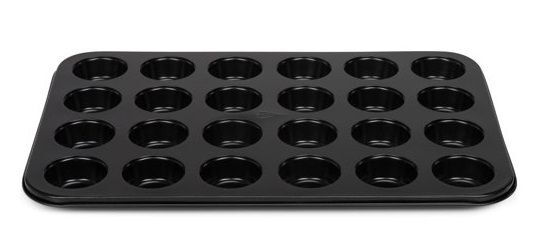 Patisse muffinvorm 24 vaks 38,5 x 26 cm staal donkergrijs - Zwart