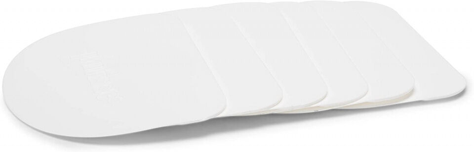 Patisse deegschrapers 12,2 x 9 cm wit 6 stuks - Wit