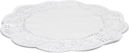 Patisse taartranden rond 36 cm papier wit 6 stuks - Wit