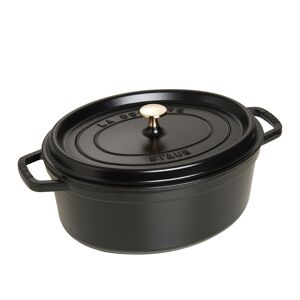 Staub La Cocotte Oval Gryta 31 Cm - Svart