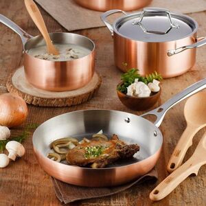 Cs solingen Lassan I Tri-Ply Copper 24cm Stock Pot With Lid And Induction Bottom