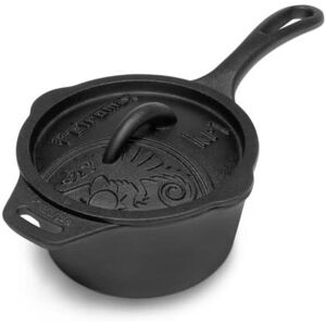 Petromax Cast-Iron Saucepan with lid Kr1 Black 1 L, Black