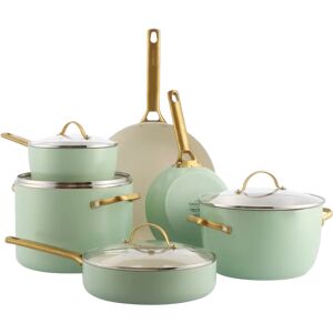 GreenPan Padova gryte- og stekepannesett 10 deler Mint green