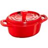 Staub oval minigryte 0,2 l rød