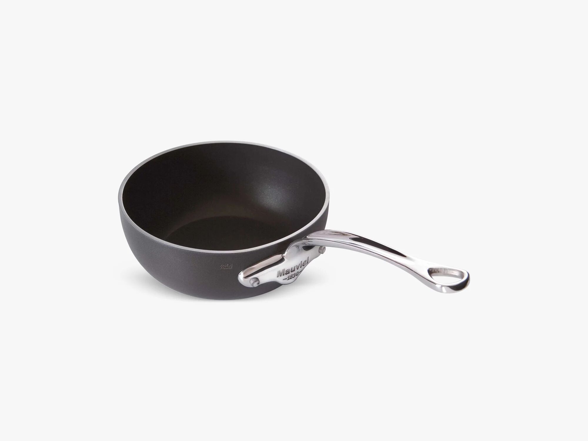 Mauviel M'stone3 Sauter pan lubne, svart, med stål grep 1,9