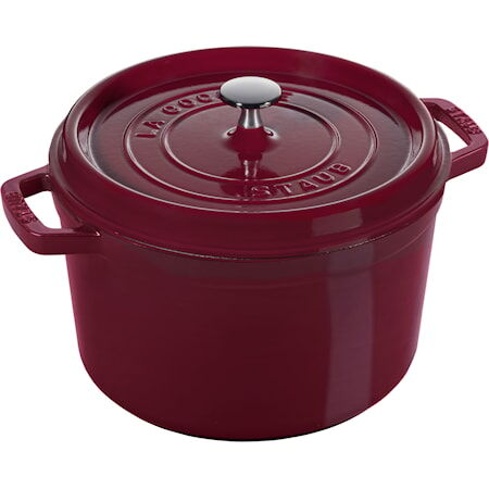 Staub Rund gryte 24 cm 4,8 liter Bordeaux