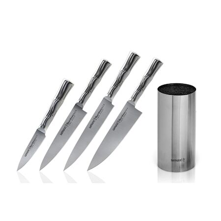 Samura BAMBOO Knivsett 4 kniver + Knivblokk