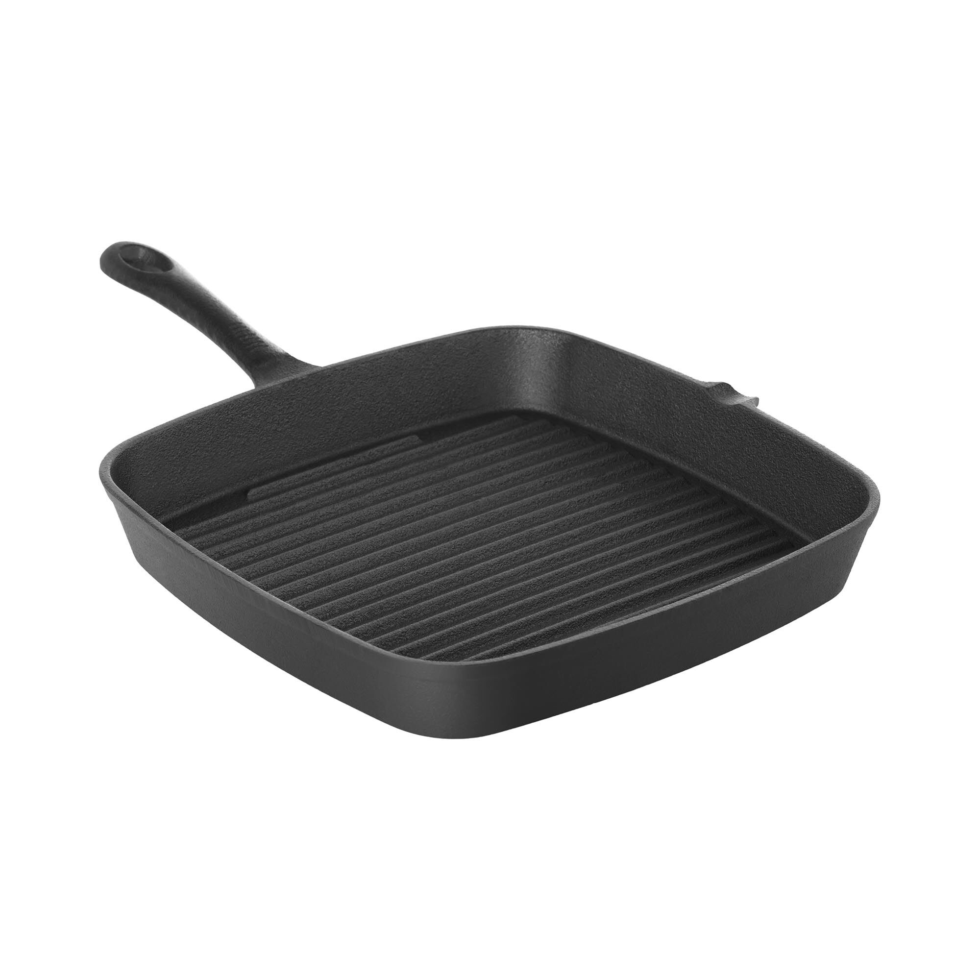 Royal Catering Grillpanne - støpejern - firkantet - 24 x 24 x 2,6 cm 10011250