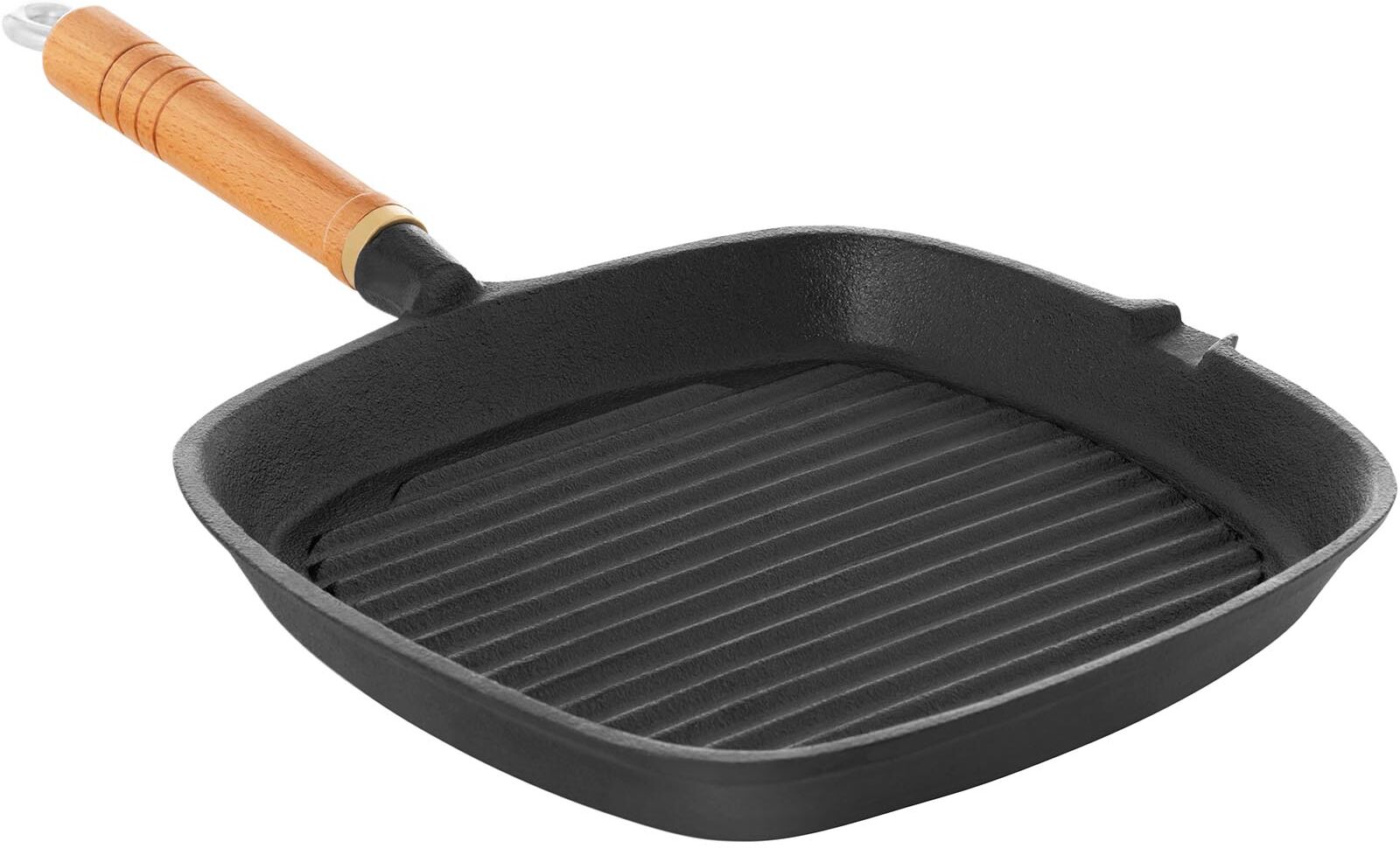 Royal Catering Grillpanne - støpejern - firkantet - 25 x 25 x 1,8 cm 10011251