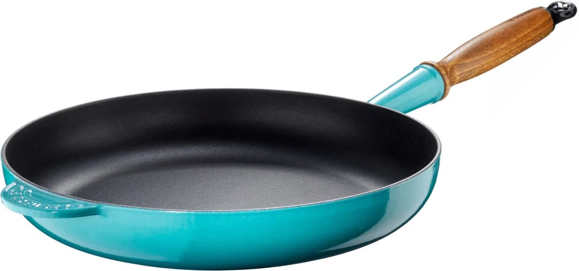 Le Creuset stekepanne med trehank 28 cm Caribbean