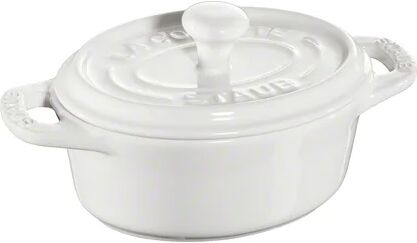 Staub oval minigryte 0,2 l hvit