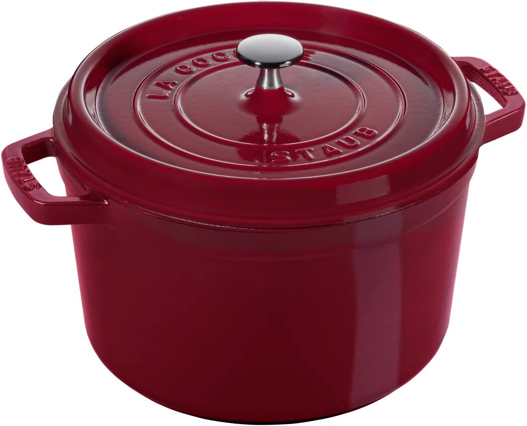 Staub rund gryte høy modell 4,8 L Bordeaux