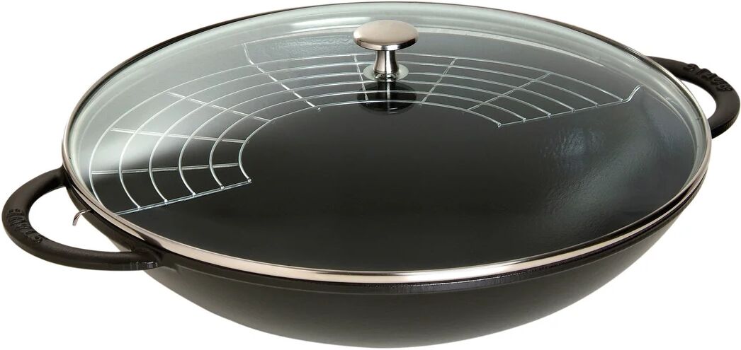 STAUB Wok med glasslokk Ø37 cm 5,7 L Svart