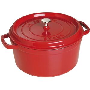 Staub La Cocotte Gryta 30 cm / 8,4 l, Rund, Körsbär, Gjutjärn