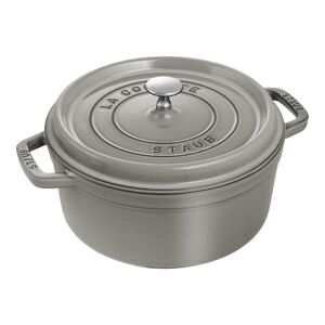 Staub La Cocotte Gryta 24 cm / 3,7 l, Rund, Grafitgrå, Gjutjärn