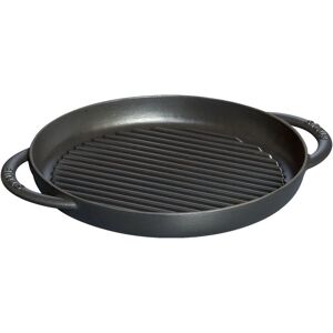 Staub Grill Pans Pure 26 cm, Rund, Svart, Gjutjärn