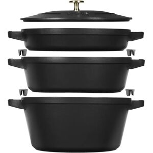 Staub Stackable Set Gryt & kastrullset 3-st