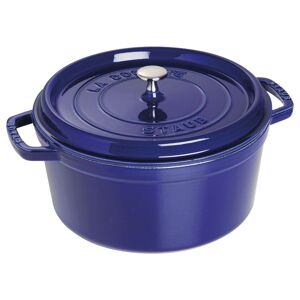 Staub La Cocotte Gryta 28 cm / 6,75 l, Rund, Mörkblå, Gjutjärn