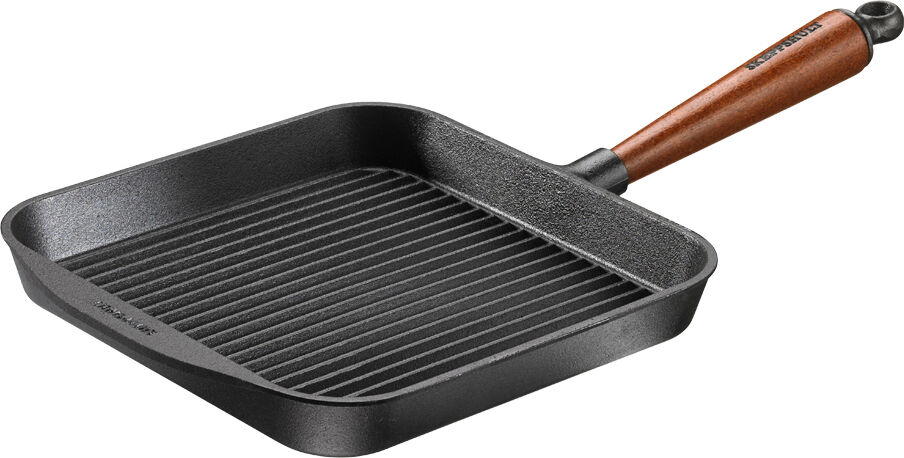 Skeppshult Traditional Grillpanna fyrkantig med trähandtag 25 cm