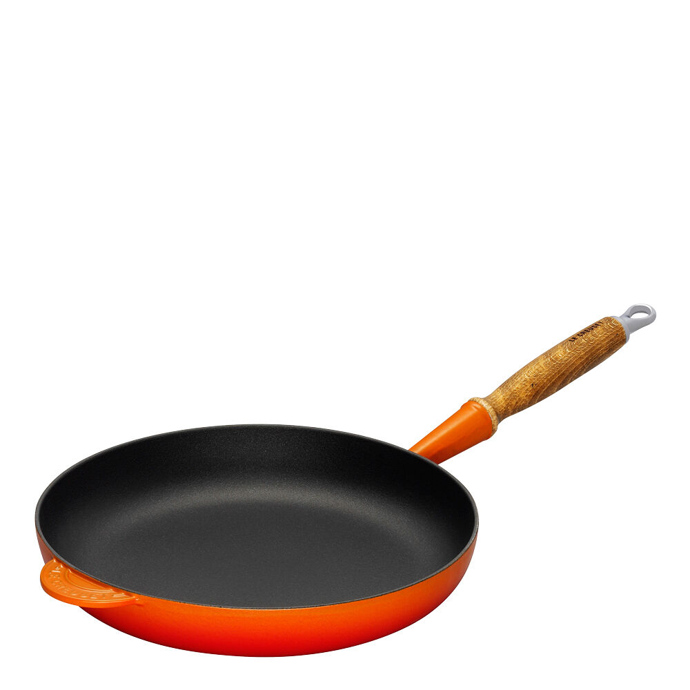 Le Creuset Stekpanna med trähandtag 28 cm Vulkan