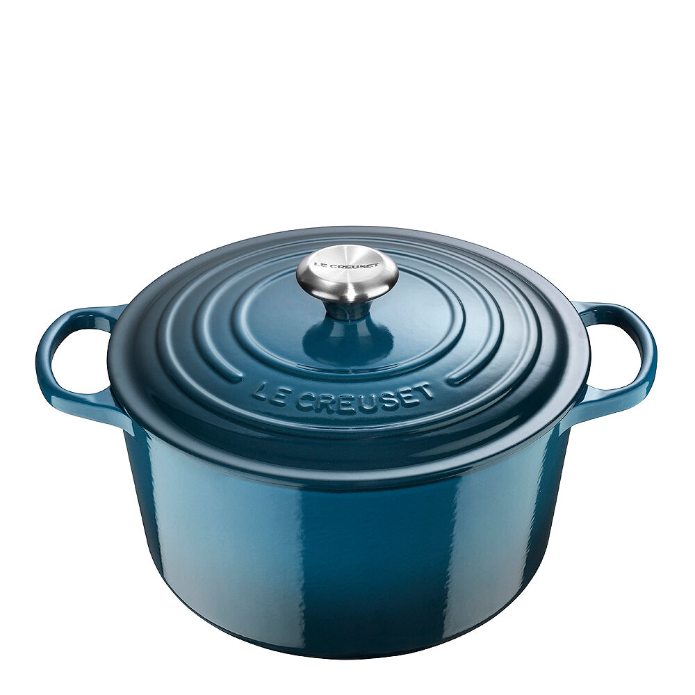 Le Creuset Signature Gjutjärnsgryta rund 24 cm 5 L Deep Teal