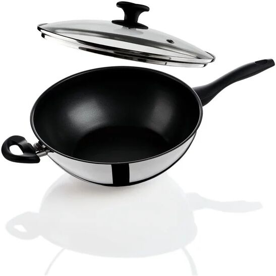 ERNESTO® Wok panvica z ušľachtilej ocele, Ø 32 cm (s povrchovou úpravou)