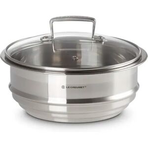 Le Creuset 3-Ply Stainless Steel Multi Steamer with Glass Lid gray 15.4 H x 23.2 W cm