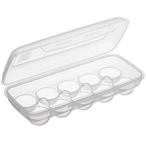 Emsa 504394 Clip & Close egg box, for ten eggs, opaque white
