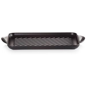 Le Creuset Satin Black Cast Iron 32cm Rectangular Grill