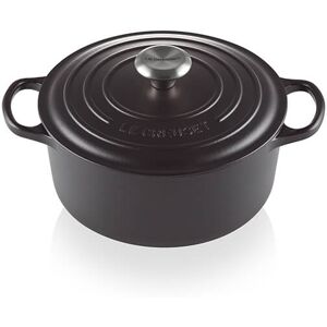 Le Creuset Signature Satin Black Cast Iron 26cm Round Casserole