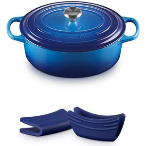 Le Creuset Signature Azure Cast Iron 25cm Oval Casserole