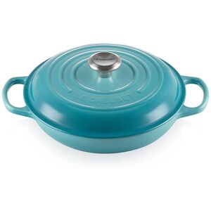 Le Creuset Signature Teal Cast Iron 26cm Shallow Casserole