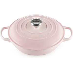 Le Creuset Signature Shell Pink Cast Iron 30cm Shallow Casserole