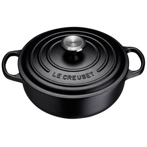 Le Creuset Signature Satin Black 24cm Round Sauteuse