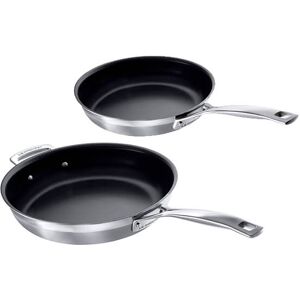 Le Creuset 3-Ply Stainless Steel 24cm And 28cm Frying Pans Twin Set