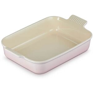 Le Creuset Shell Pink Stoneware Large 32cm Heritage Rectangular Dish