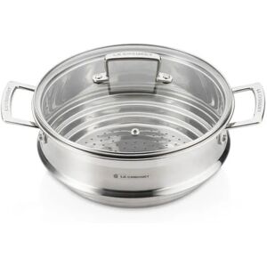 Le Creuset Stainless Steel Large Multi Steamer with Glass Lid