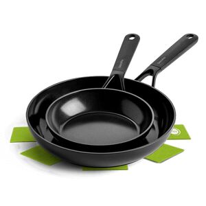 GreenPan Smart Shape Aluminium Non-Stick 20cm & 28cm Frying Pan Set with Pan Protector Sheet