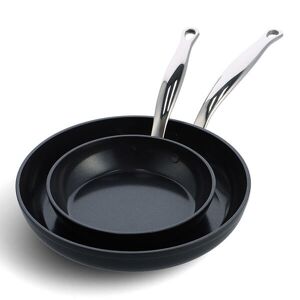 GreenPan Barcelona Pro Aluminium Non-Stick 20cm & 28cm Frying Pan Set with Pan Protector Sheet