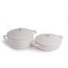 Masterclass 2pc Non-Stick Casserole Dish Set with 5L Cast Aluminium Casserole Dish and 4L Shallow Casserole Dish